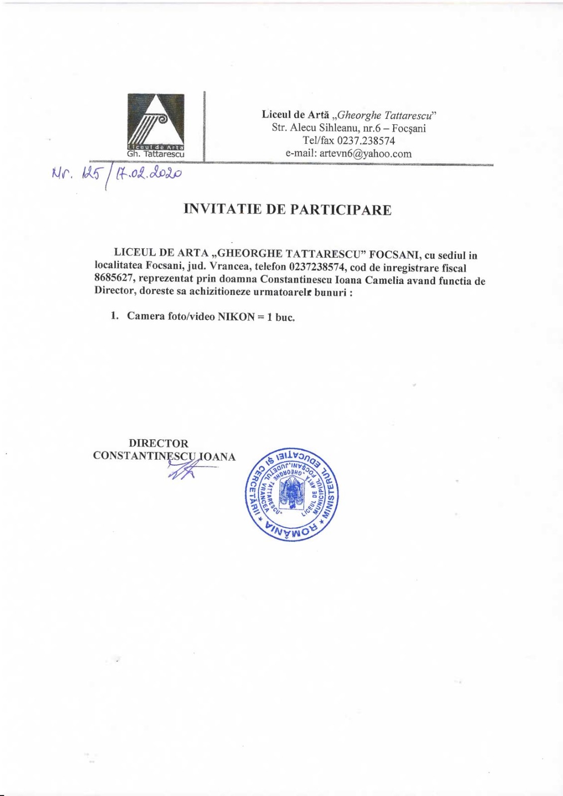 Invitatie participare