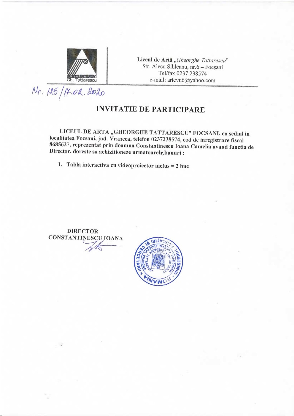 Invitatie participare