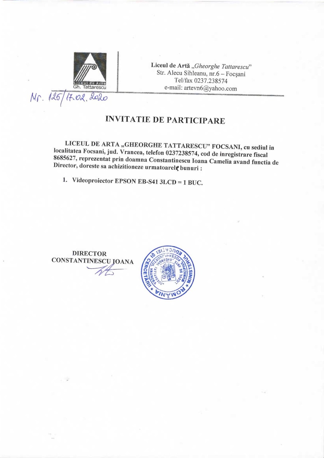 Invitatie participare