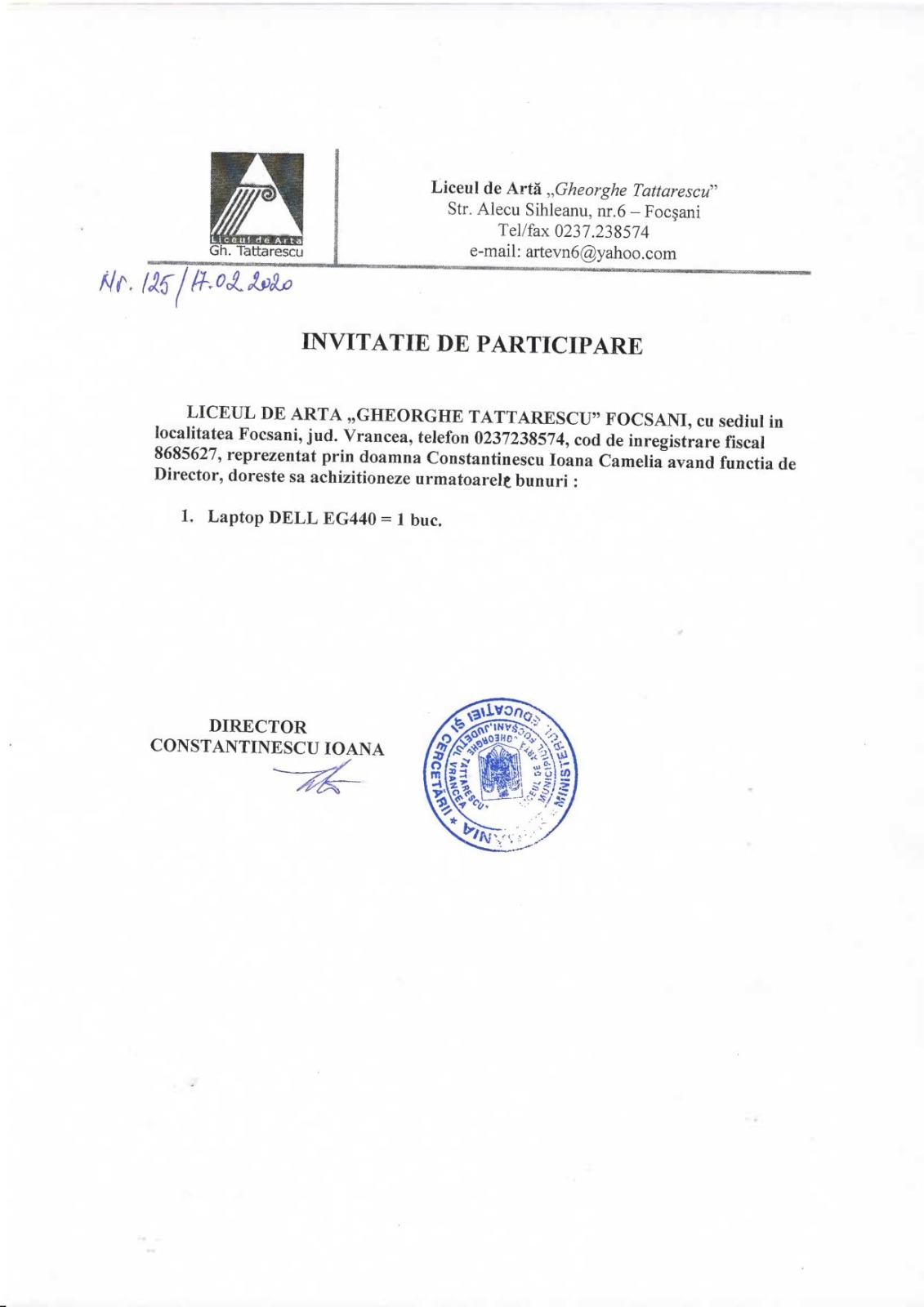 Invitatie participare